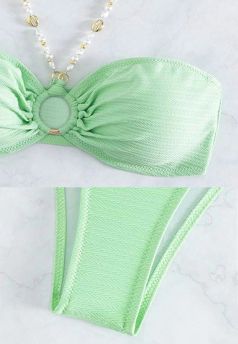 New halterneck chain swimsuit set CA24032143W