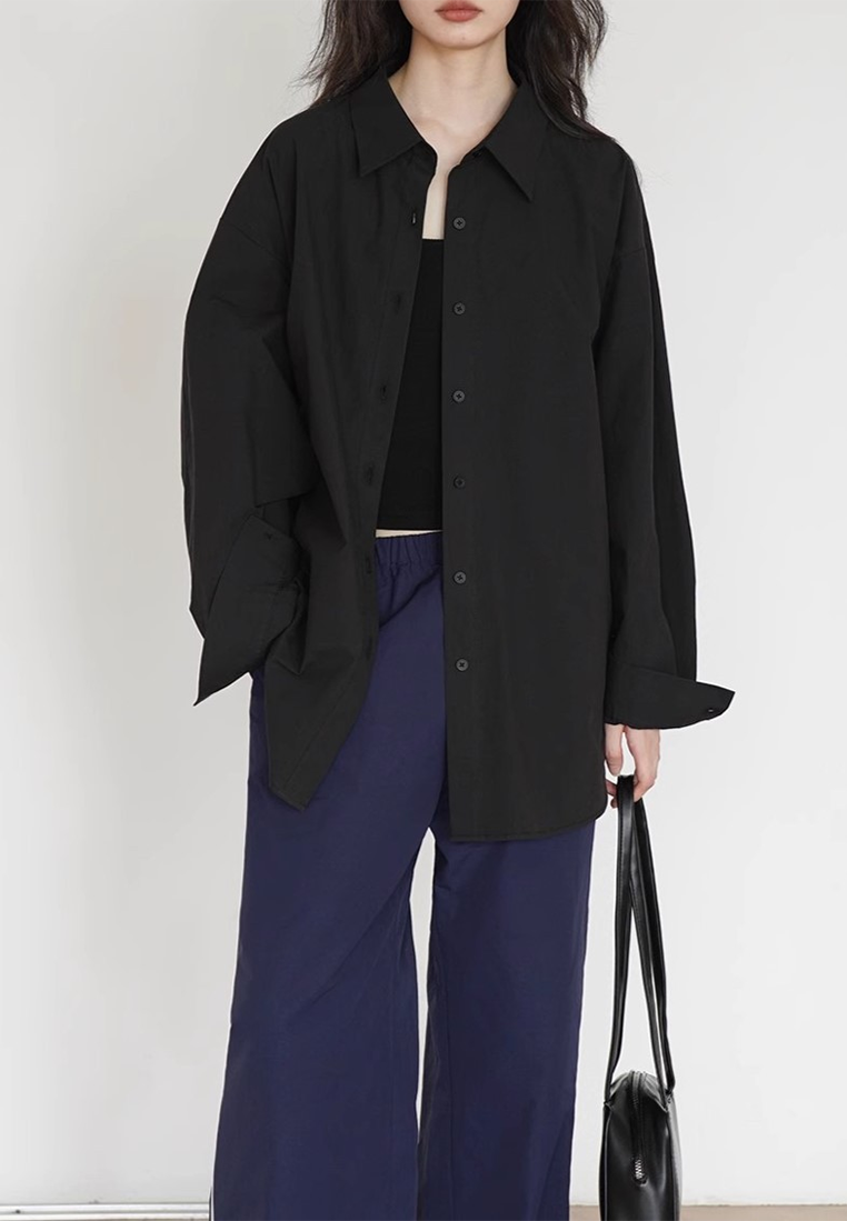 French long-sleeved niche temperament top CA25091933BK