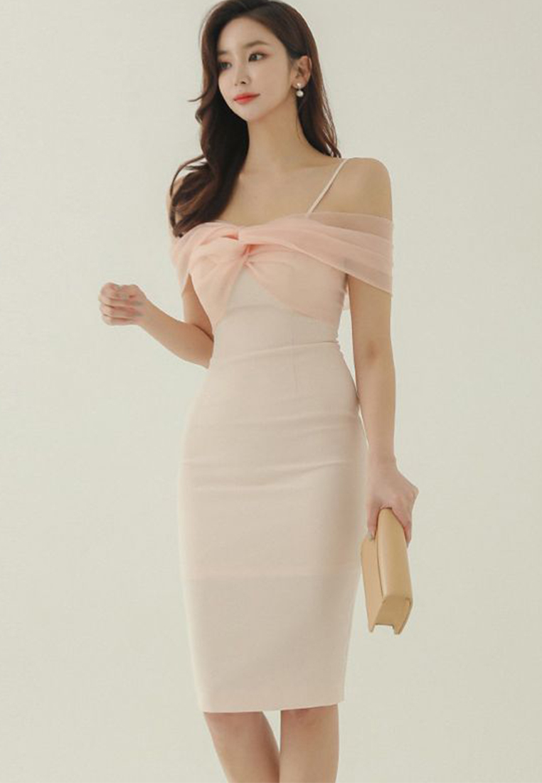 2023 Summer New Off-shoulder Mesh Dress CA061344