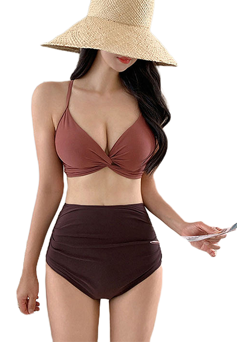 High-waisted spa resort swimsuit set CA24032144BL