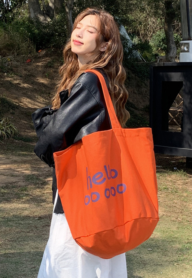 Large-capacity letter-shaped simple casual trendy shoulder bag CA25061744PU