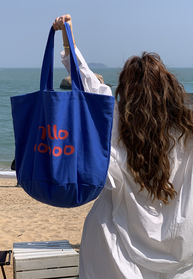 Large-capacity letter-shaped simple casual trendy shoulder bag CA25061744PU