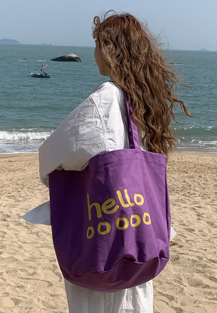 Large-capacity letter-shaped simple casual trendy shoulder bag CA25061744PU