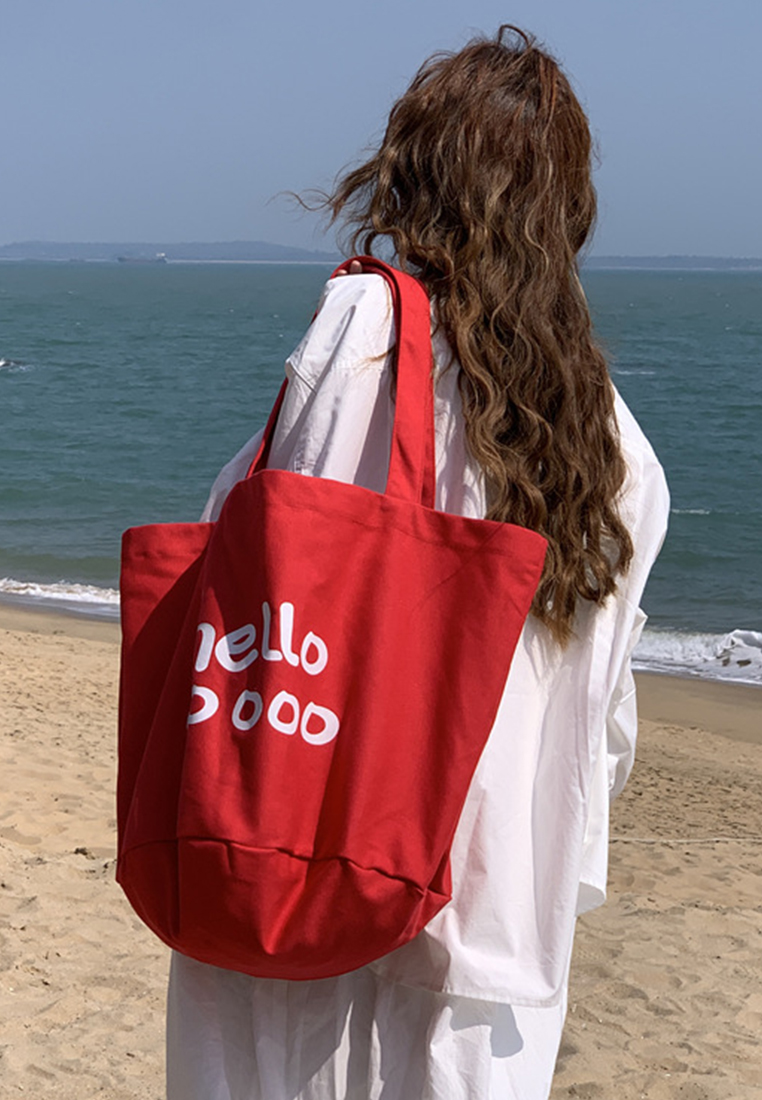 Large-capacity letter-shaped simple casual trendy shoulder bag CA25061744PU