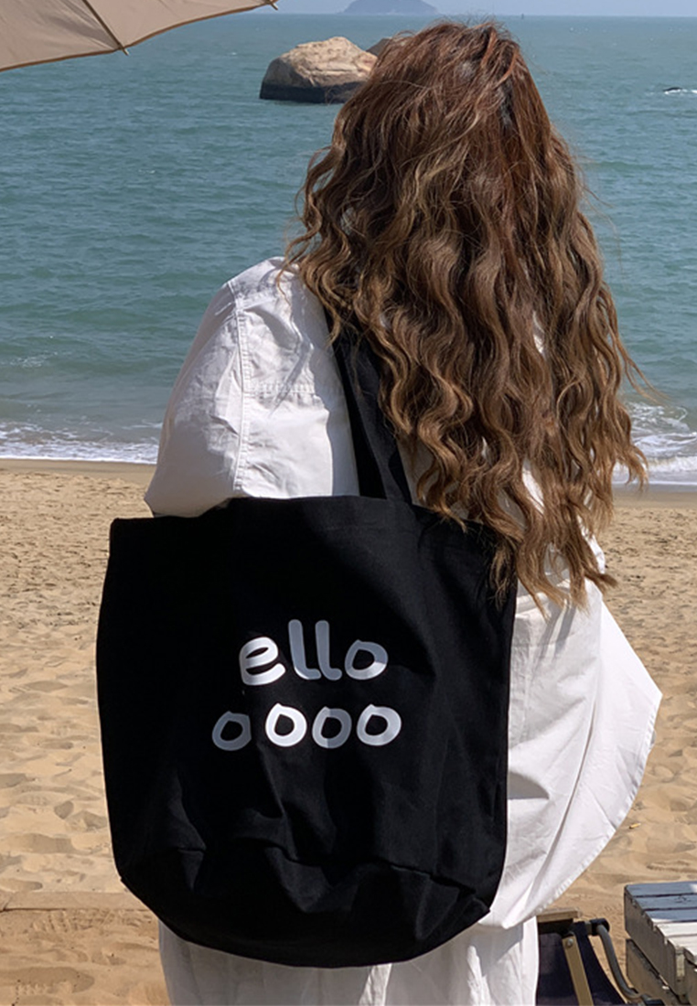 Large-capacity letter-shaped simple casual trendy shoulder bag CA25061744PU