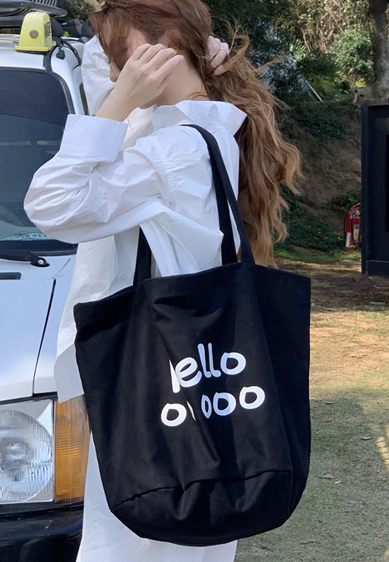 Large-capacity letter-shaped simple casual trendy shoulder bag CA25061744PU