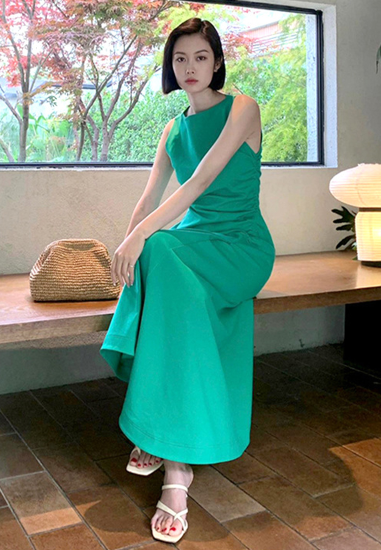 New elegant sleeveless retro casual maxi dress  CA24030744BK