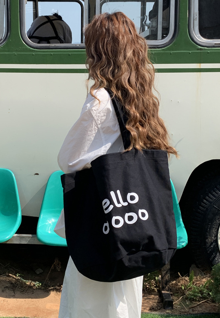 Large-capacity letter-shaped simple casual trendy shoulder bag CA25061744PU