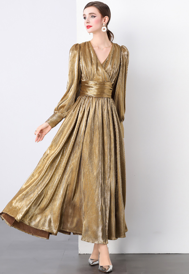 French style light luxury slit dress CA24102539YE