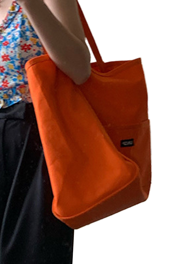 Solid color Korean style large capacity simple handbag CA25061745GR