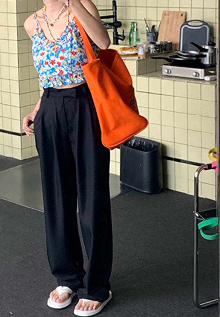 Solid color Korean style large capacity simple handbag CA25061745GR