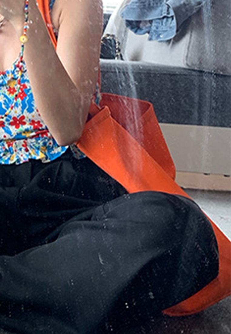 Solid color Korean style large capacity simple handbag CA25061745GR