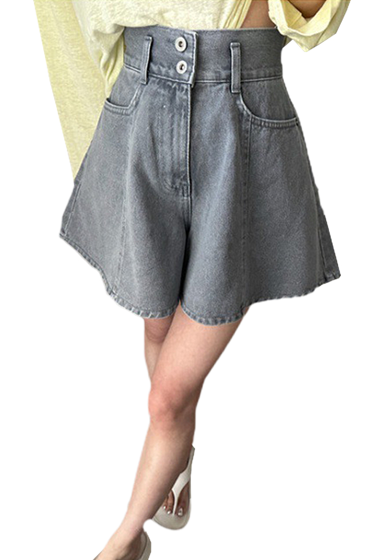  New Pink minimalist denim shorts CA24041045PI-sunnydaysweety