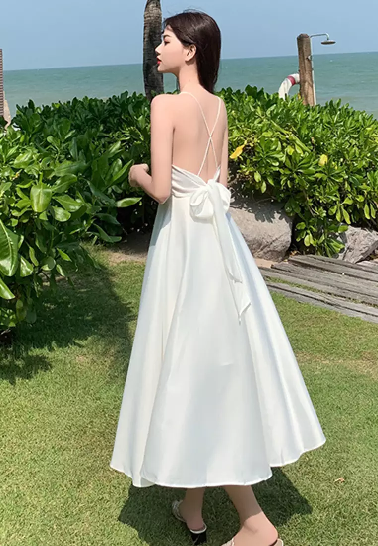 Sexy Lace Backless Holiday Style One-Piece Dress A21051312OR