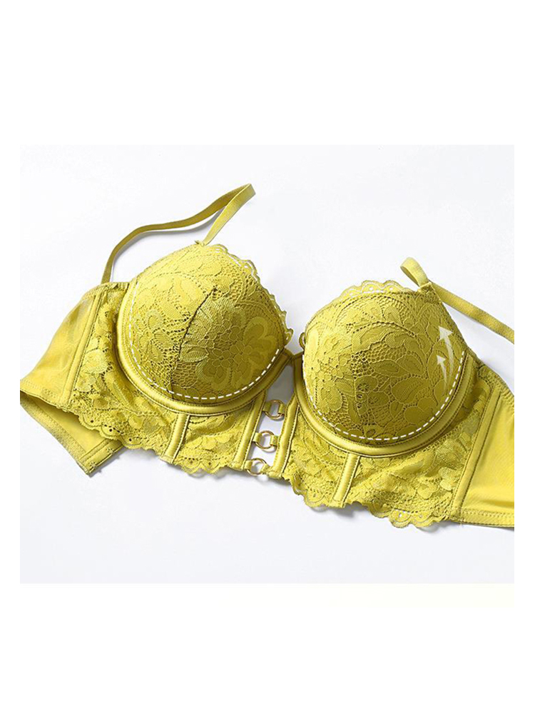 Sexy European and American chest hollowed out breasts anti-sagging plastic bra set CA23050446GR