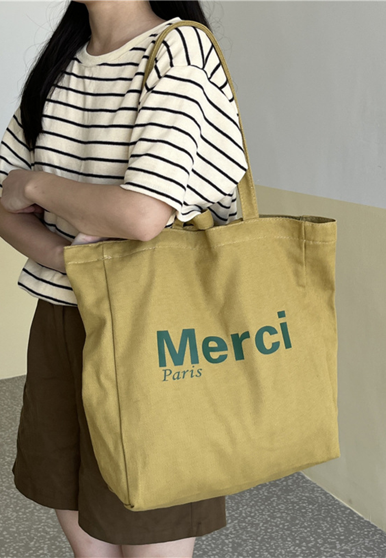 New versatile canvas shoulder shopping bag CA25061746YE