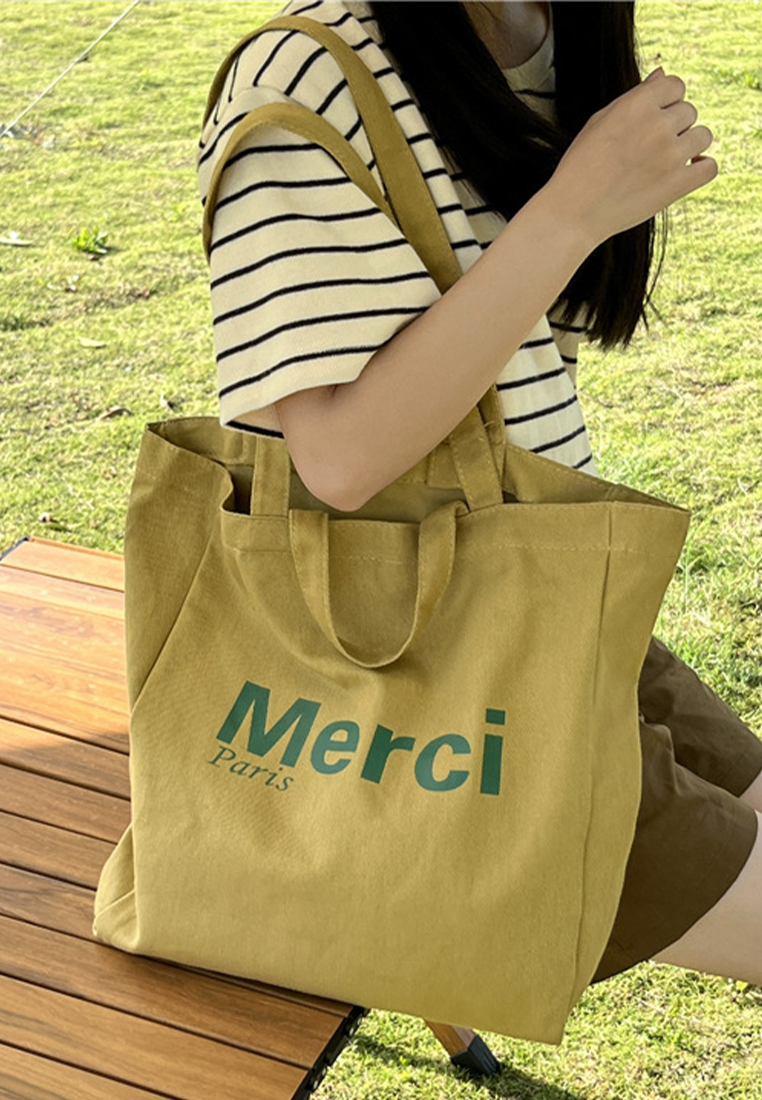 New versatile canvas shoulder shopping bag CA25061746YE