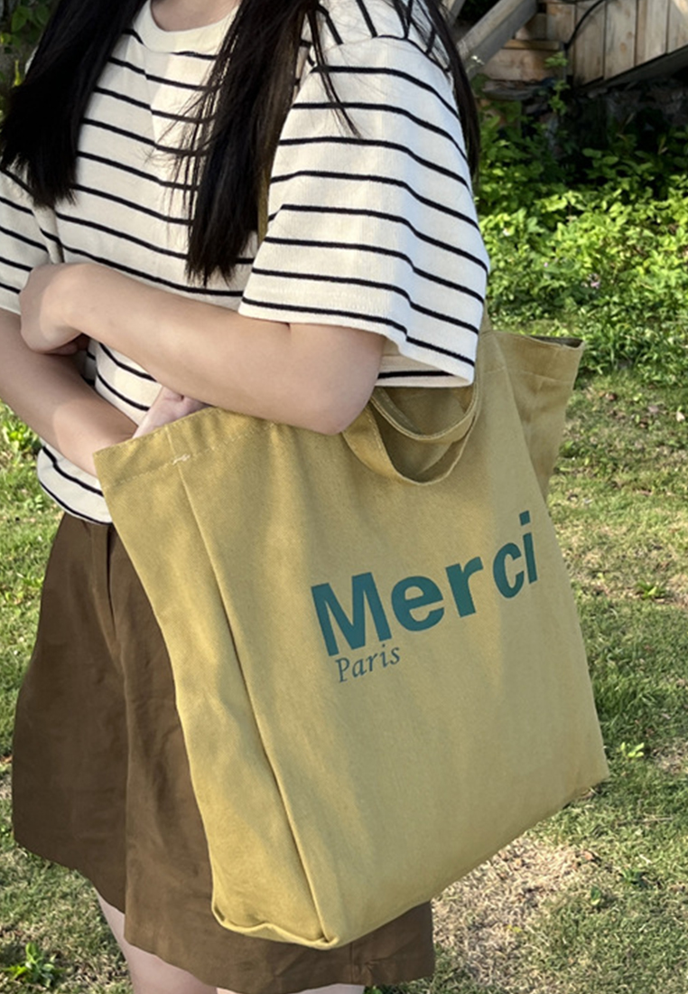 New versatile canvas shoulder shopping bag CA25061746YE