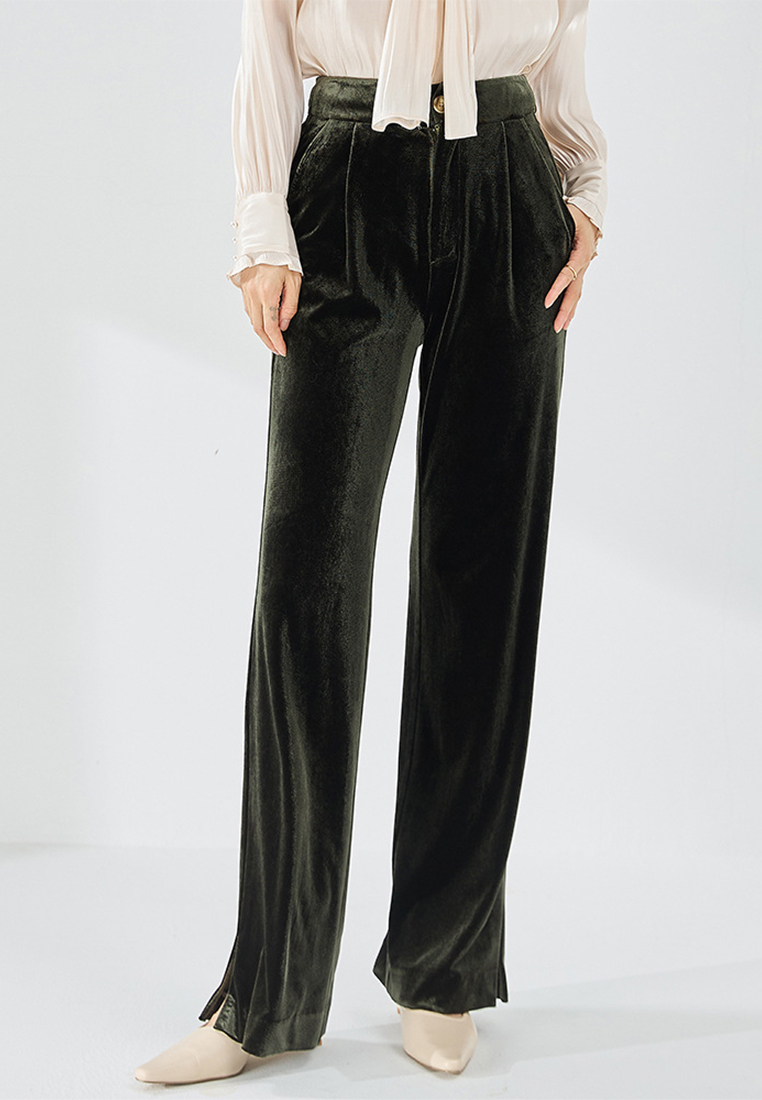 Vintage Luxury Velvet Commuter Suit Set Coat CA101946