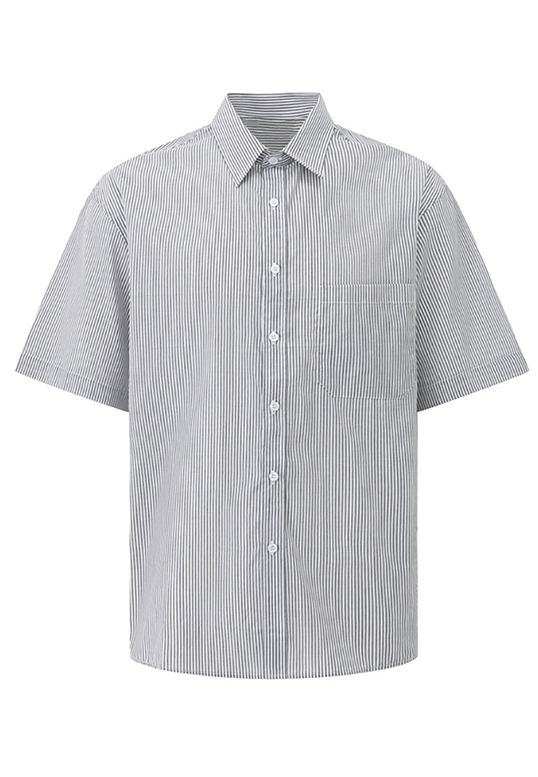 Men's Japanese retro striped short-sleeved shirt CA25052346GY