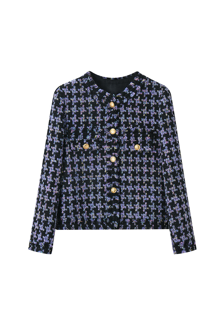New temperament tweed Women jacket CA24091146BK