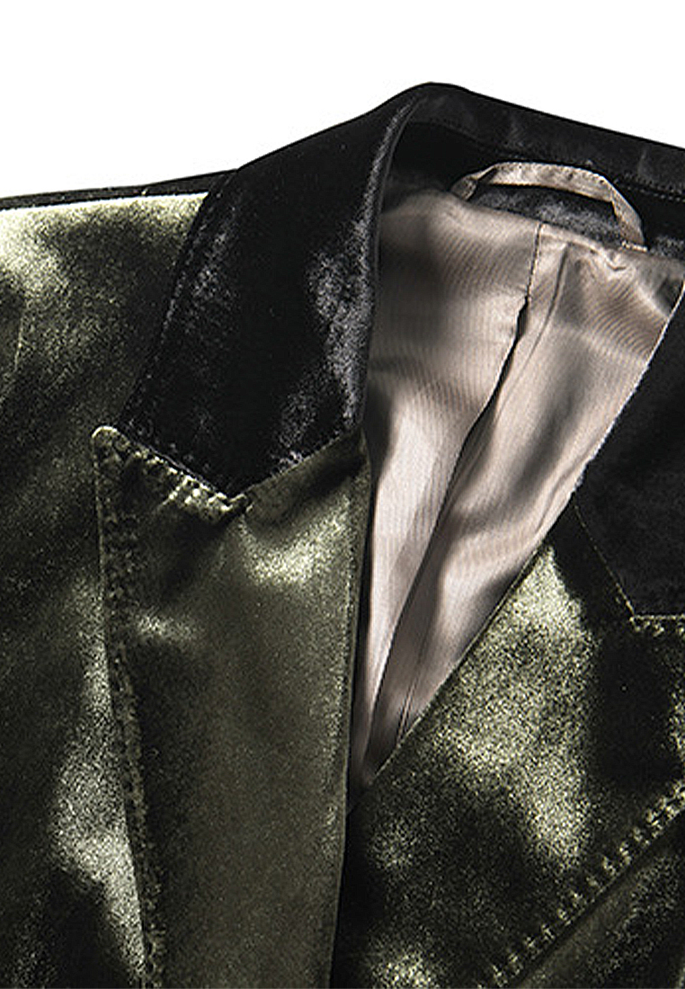 Vintage Luxury Velvet Commuter Suit Set Coat CA101946