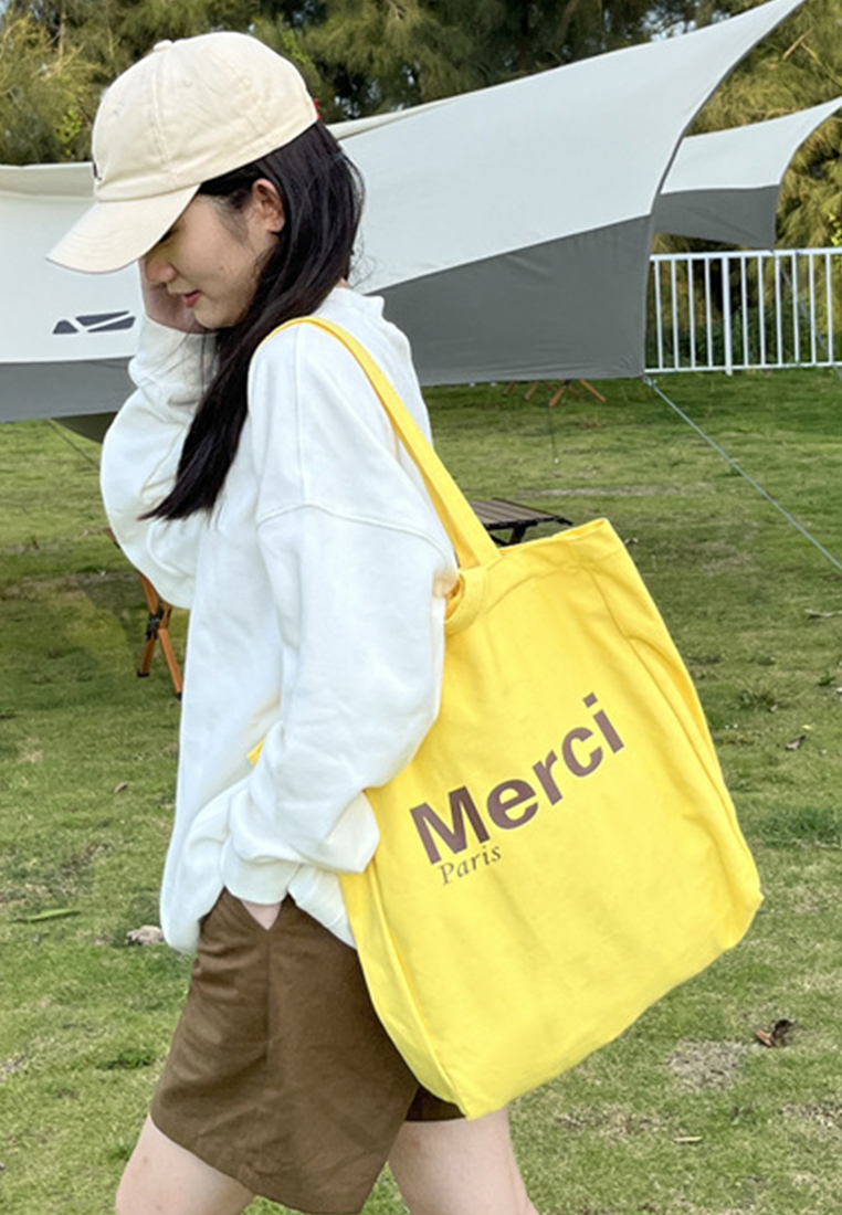 New versatile canvas shoulder shopping bag CA25061746YE