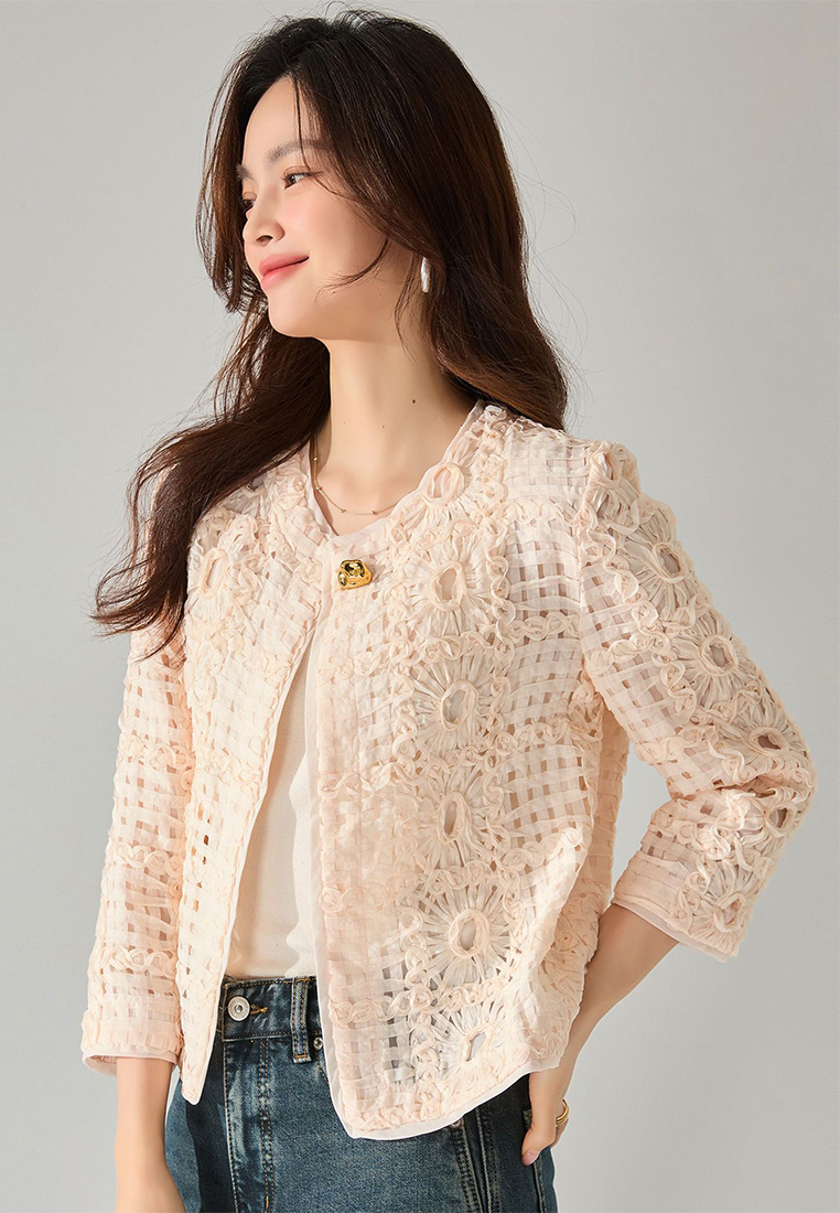 Knitted embroidered temperament top CA24091147BE