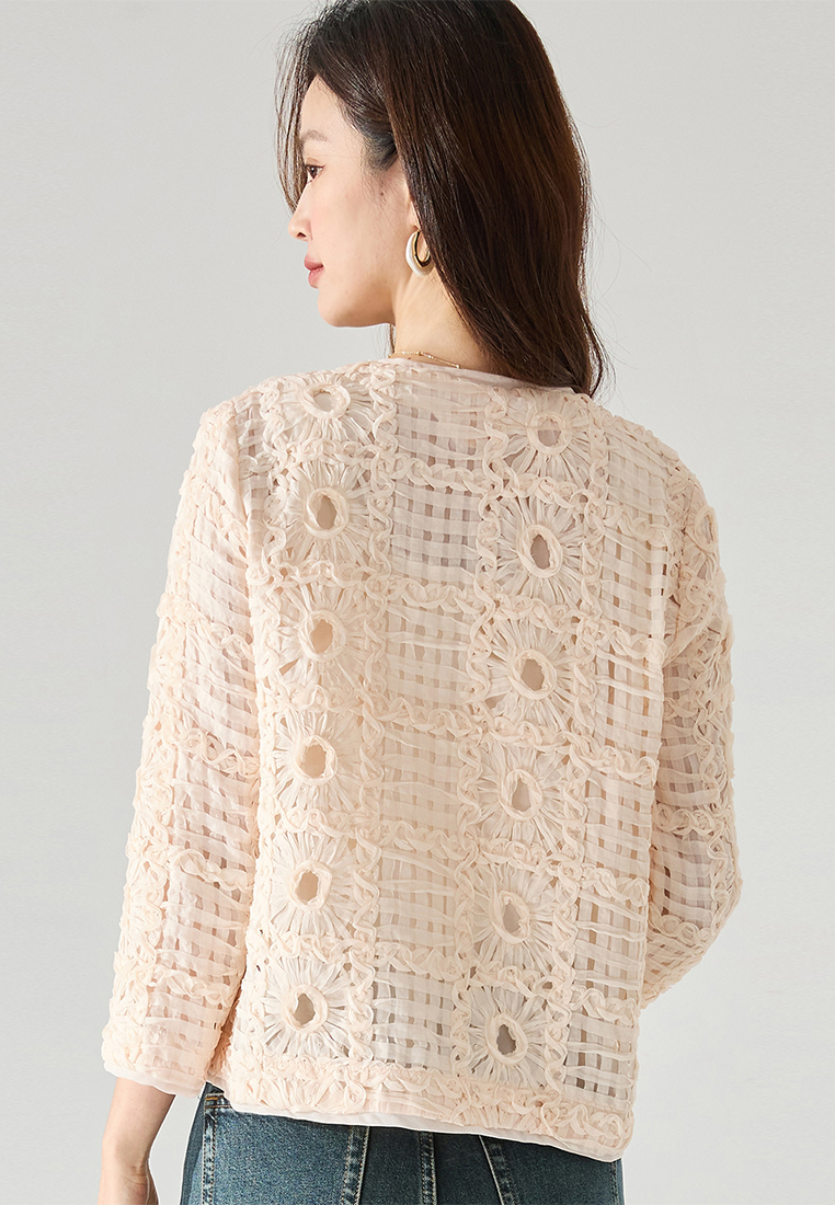 Knitted embroidered temperament top CA24091147BE