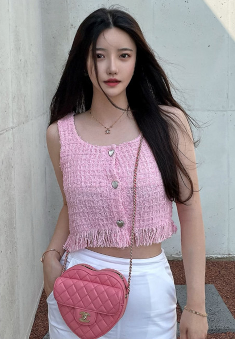 Korean chic summer new Chanel style tassel vest top CA25060348PI
