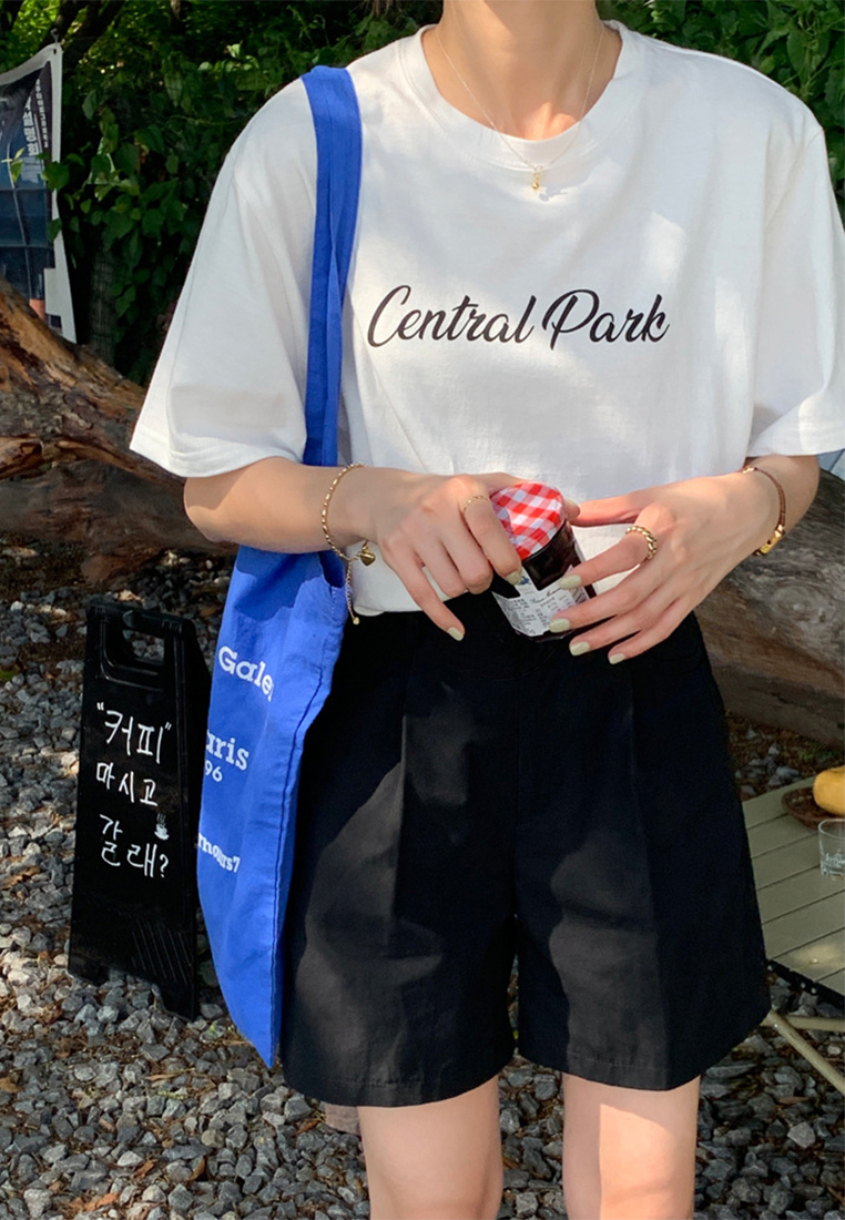 Minimalist casual solid color shorts CA24041048YE-sunnydaysweety