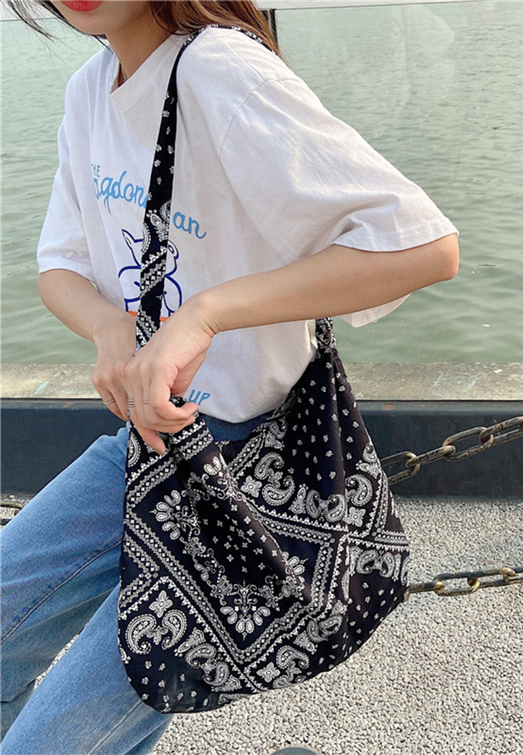 Retro Casual Shopping Fashion Canvas Bag CA25061748BK