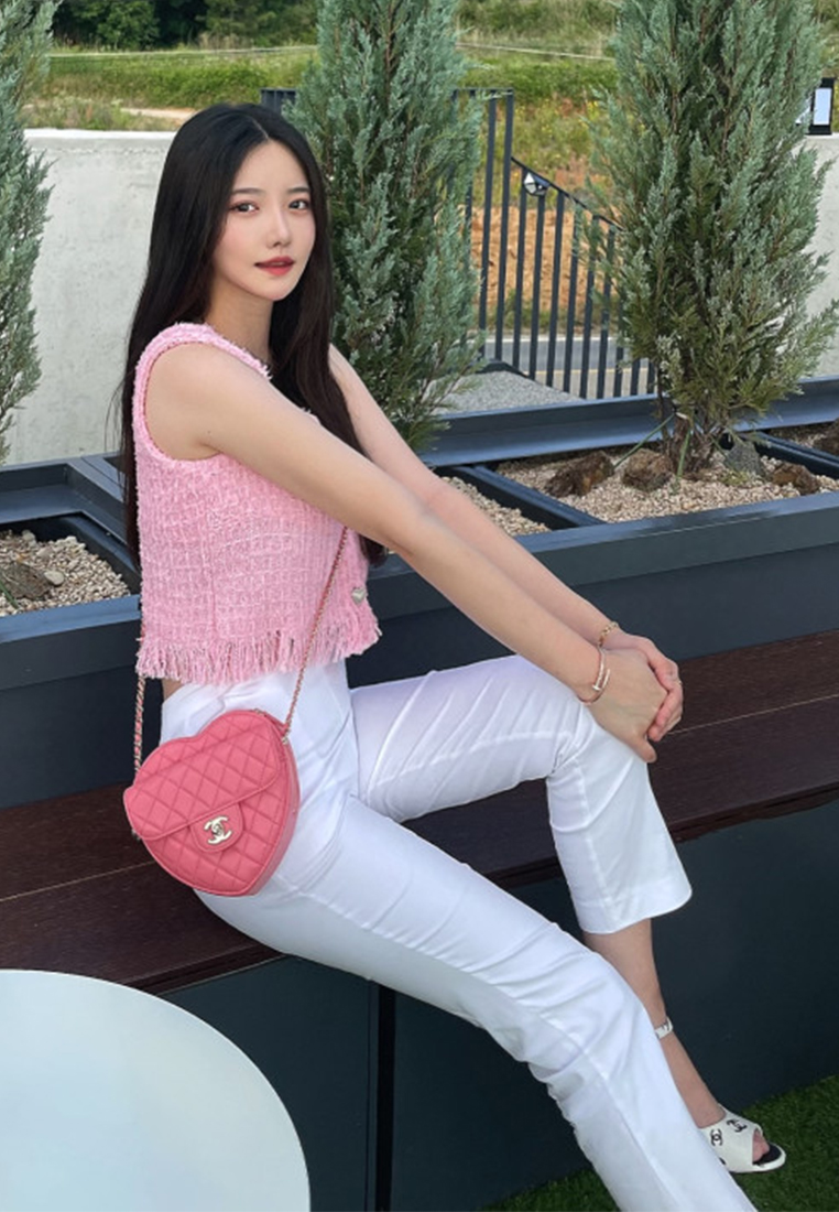 Korean chic summer new Chanel style tassel vest top CA25060348PI