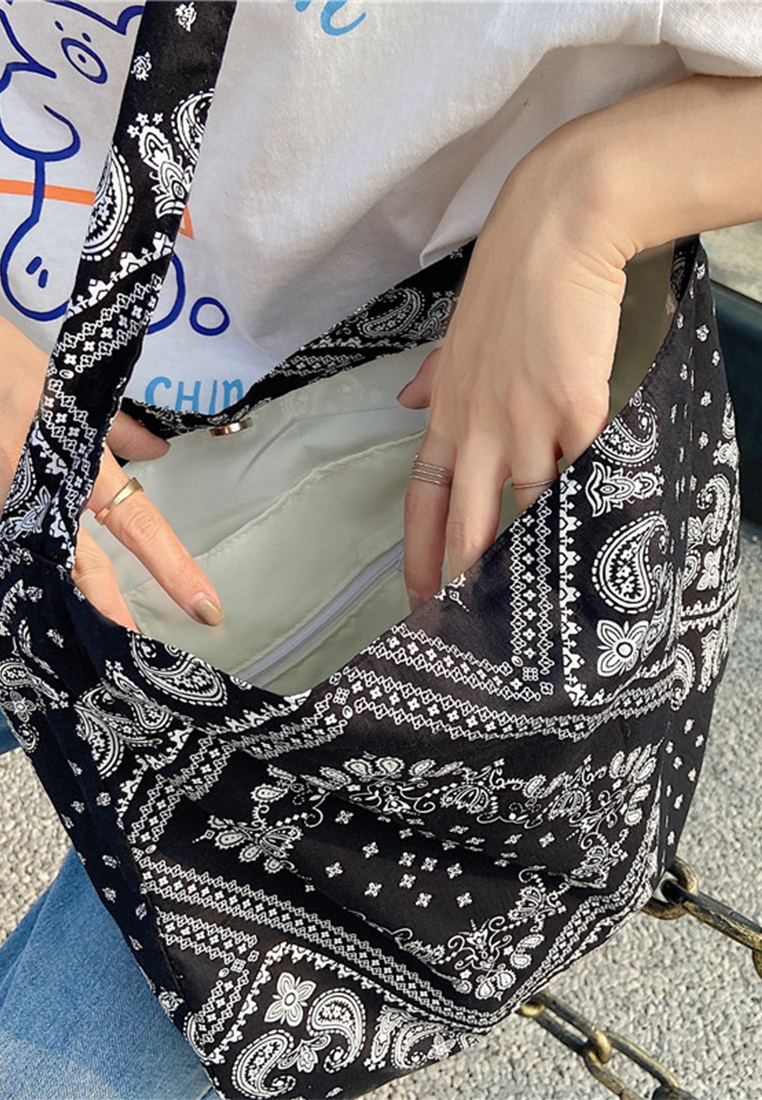 Retro Casual Shopping Fashion Canvas Bag CA25061748BK