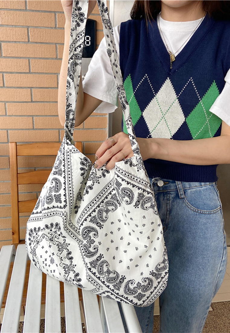 Retro Casual Shopping Fashion Canvas Bag CA25061748BK