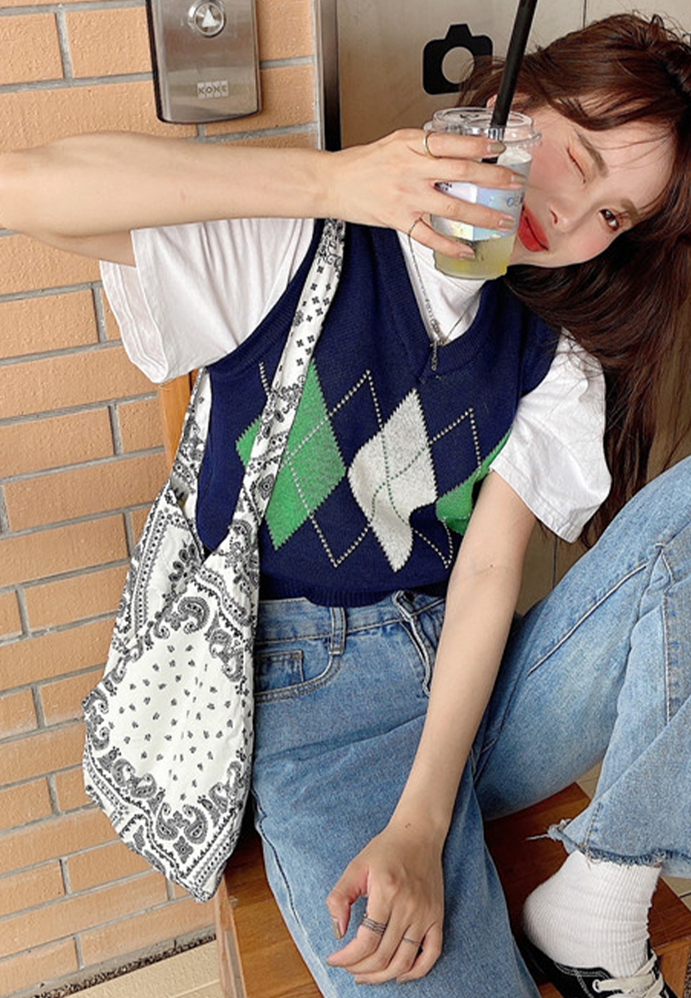 Retro Casual Shopping Fashion Canvas Bag CA25061748BK