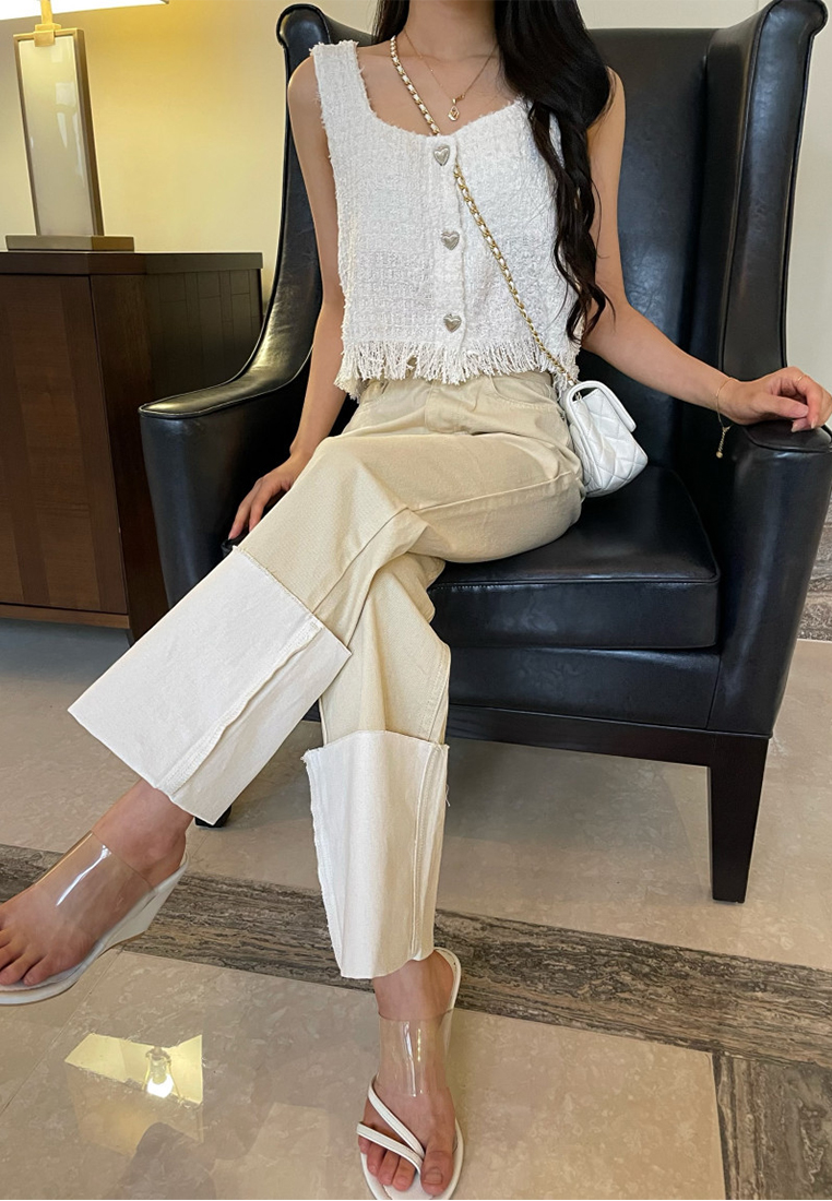 Korean chic summer new Chanel style tassel vest top CA25060348PI