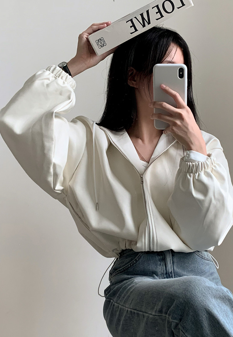 Autumn vintage loose leather jacket jacket CA24092720W