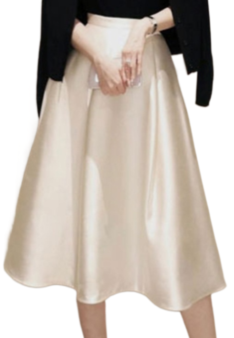 New autumn style solid color loose-fitting maxi skirt CA25110349BK