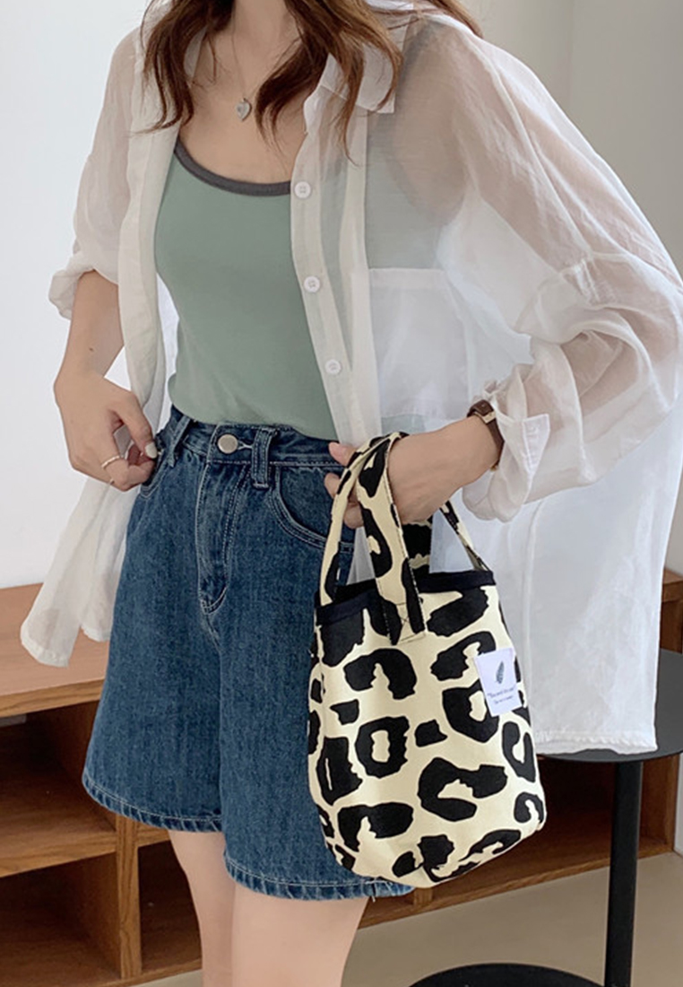 Casual Large Capacity Canvas Tote Bag CA25061749BK-1