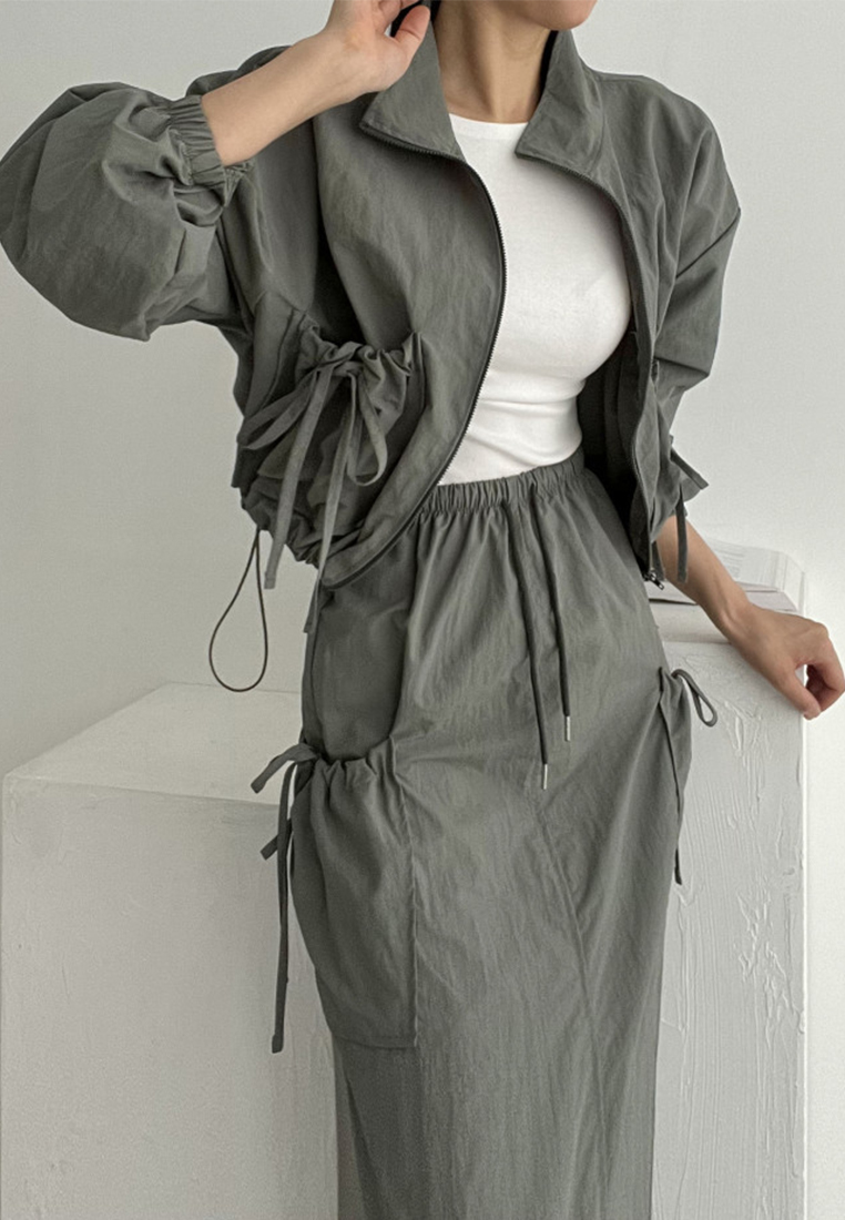 French retro short jacket fashionable skirt set CA241128149GR