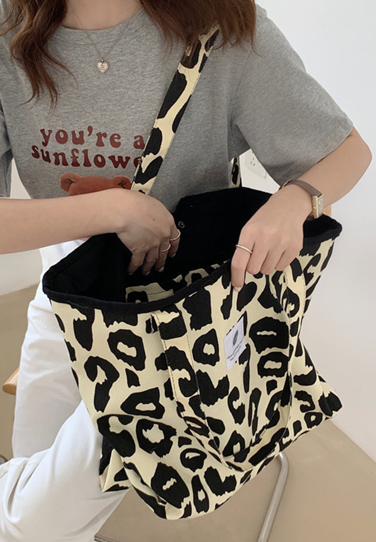 Casual Large Capacity Canvas Tote Bag CA25061749BK-1