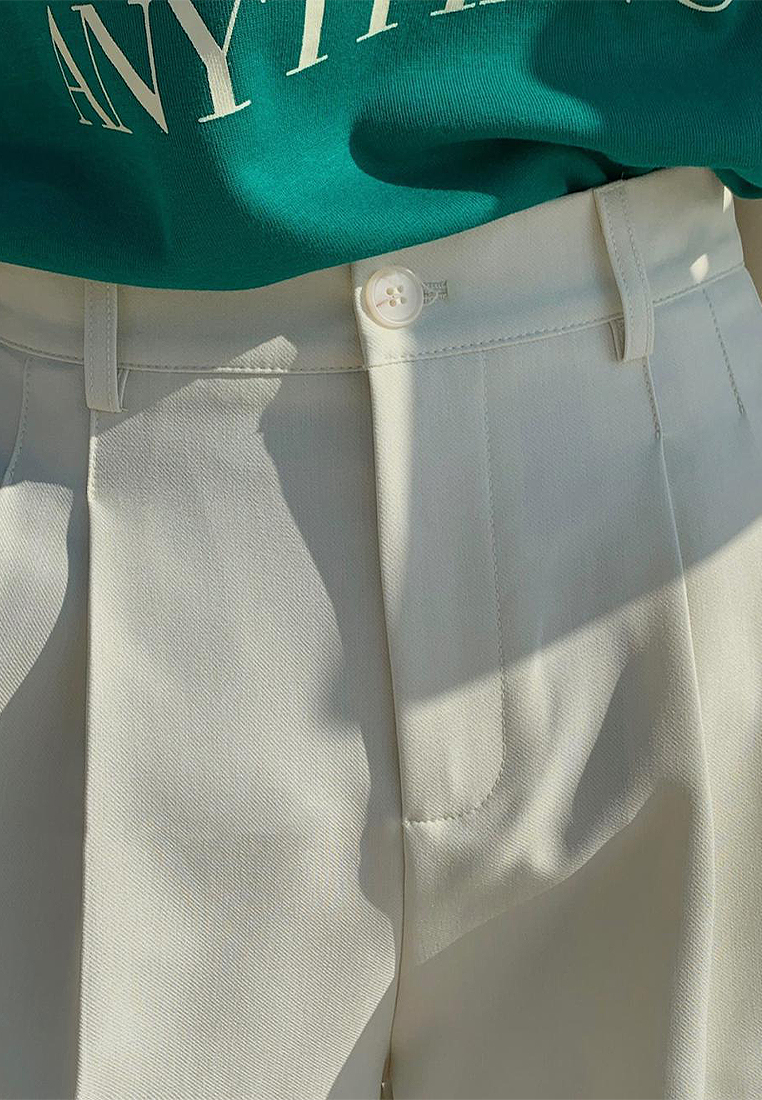 Summer New Solid Color Shorts CA25042950GR-sunnydaysweety