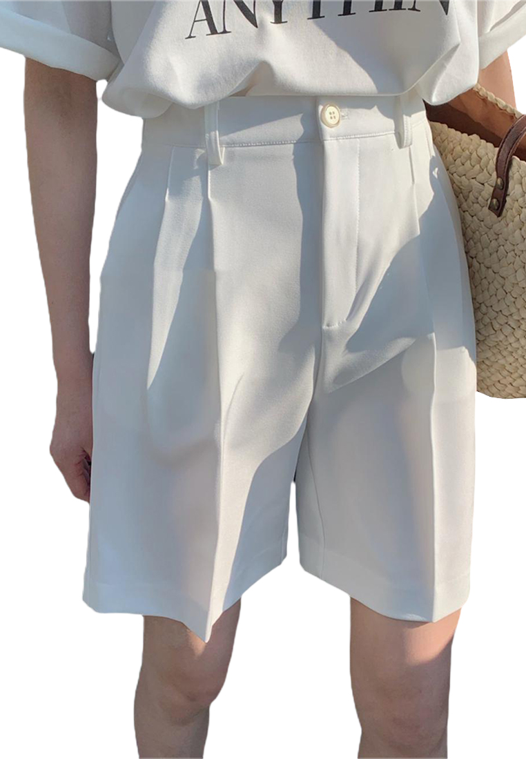Summer New Solid Color Shorts CA25042950GR-sunnydaysweety