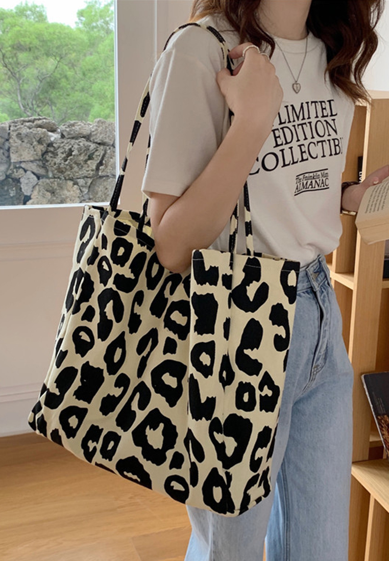 Casual Large Capacity Canvas Tote Bag CA25061749BK-1
