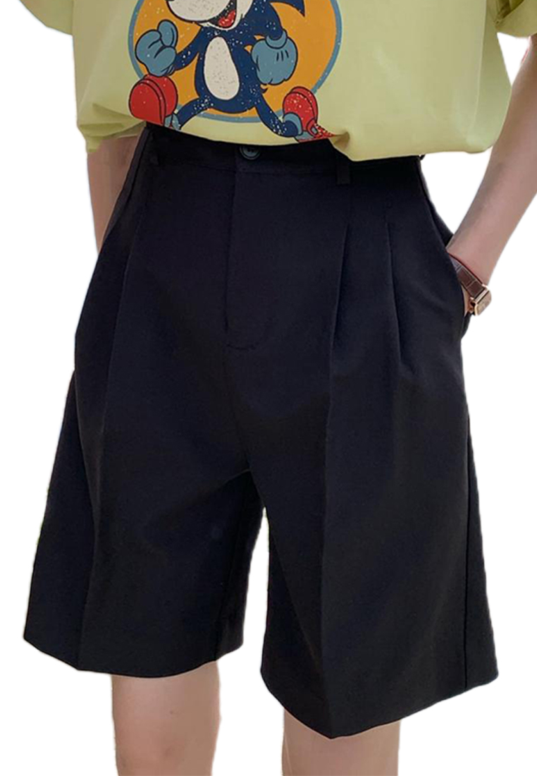 Summer New Solid Color Shorts CA25042950GR-sunnydaysweety