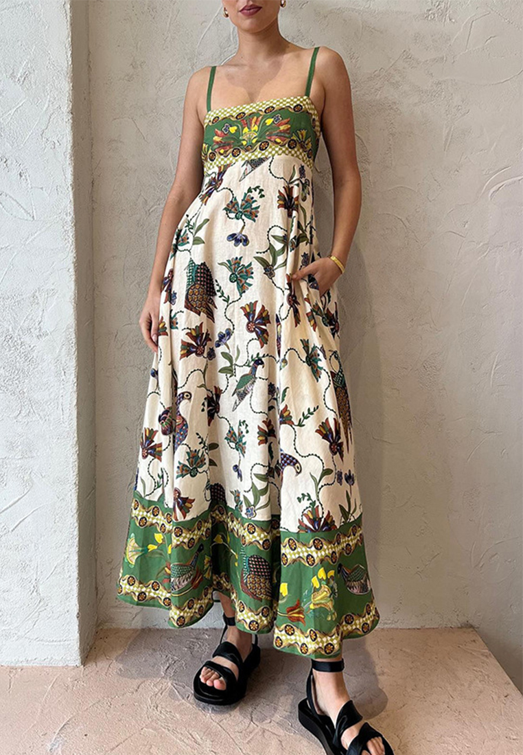 Summer suspender printed sleeveless sexy dress CA25042280GR