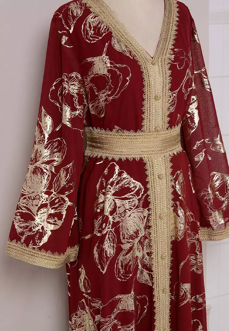 New women's diamond-set Kaftans Jubahs CA24021977DGGR