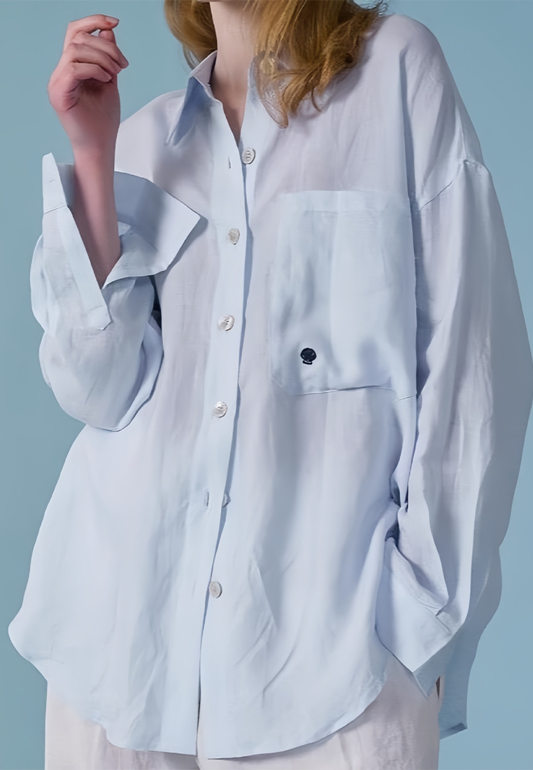 New arrival slim fit loose niche linen top CA25091927W