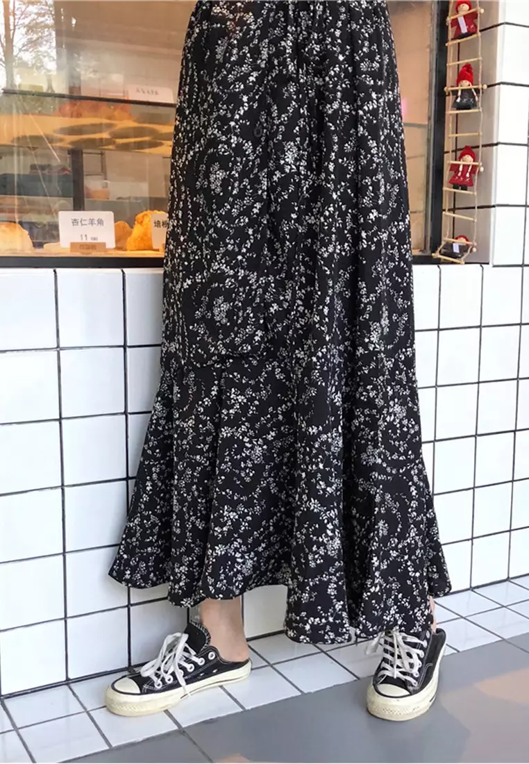 Vintage elegant lace up loose dress CA24092742BE